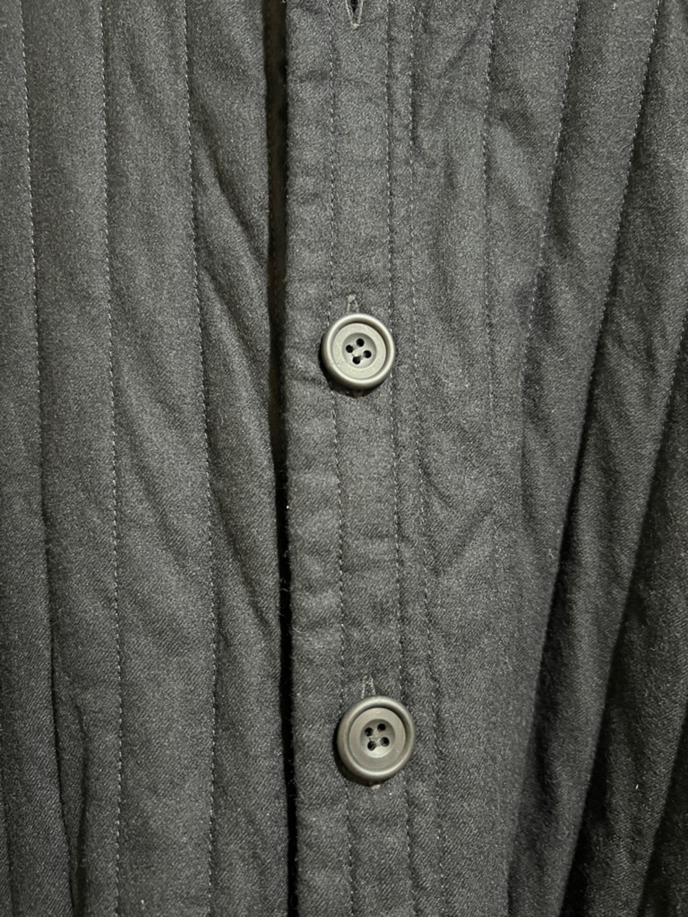 ESKANDAR Neiman Marcus Black Quilted Wool Silk Cashmere Flannel Jacket Coat 0 - Picture 6 of 16